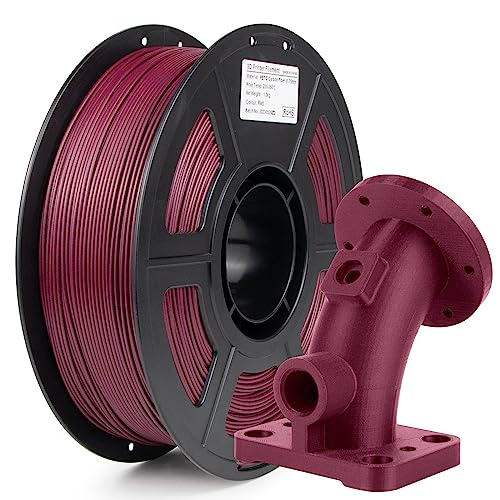 iSANGHU クリムゾンレッド PETG カーボンファイバーフィラメント - 色付き 1.75mm 3D プリンターフィラメント、15% カーボンファイバー充填、軽量&強力、層の接着性が良く、湿気がなく、カスタマイズに最適 - 1kg
