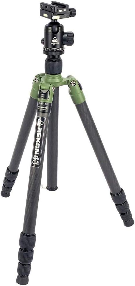 REKON CT-1 Carbon Fiber Tripod Kit with BH-1 Ball Head and RTA2 Picatinny to Arca-Swiss Adaptor Mount