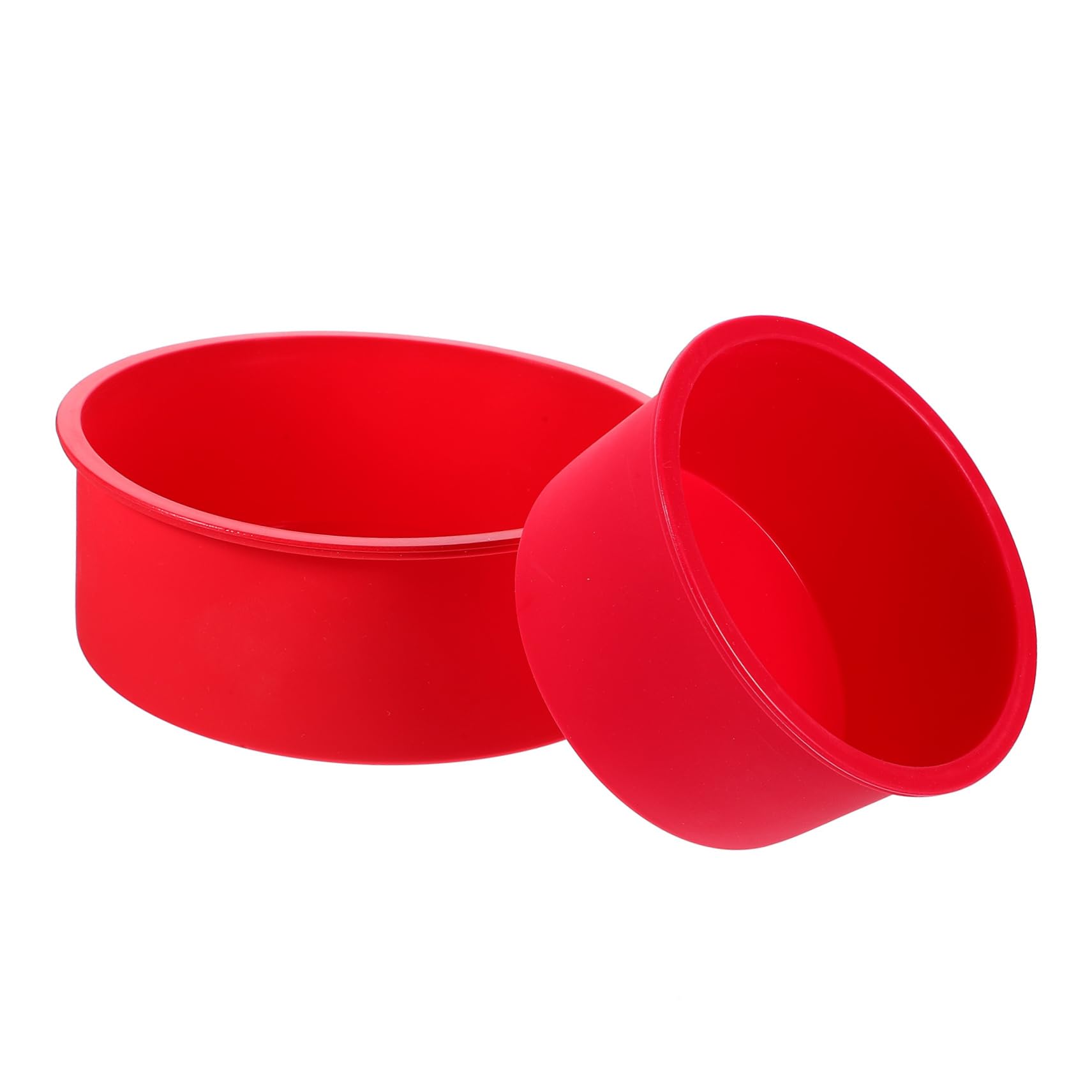 Cabilock Molde De Silicona Para Pasteles Redondos Antiadherente Y Resistente Altas Para Hornear Tartas Muffins Y Postres Para Cocinas Y Repostería 2 Piezas X 5