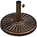 Yaheetech Pied de Parasol 10 kg Lestage pour Parasols en Résine et Fer pour Terrasse, Piscine, Patio, Jardin, Restaurant Bronze Φ44×32 cm