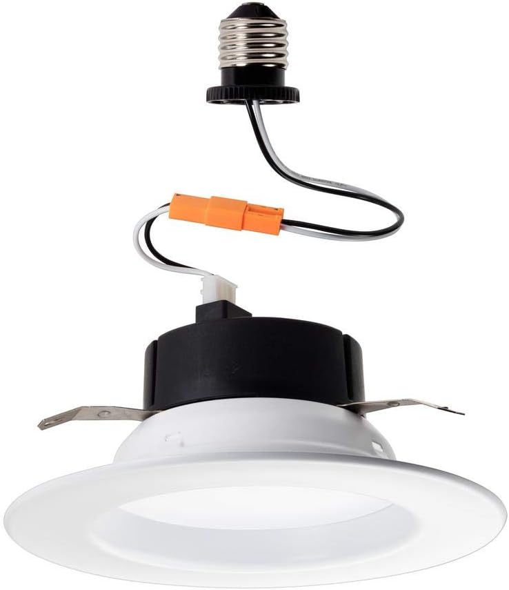 Lithonia Lighting 4 Inch White Retrofit Led Recessed Downlight 10w Dimmable With 3500k Bright White 700 Lumens Amazon Com