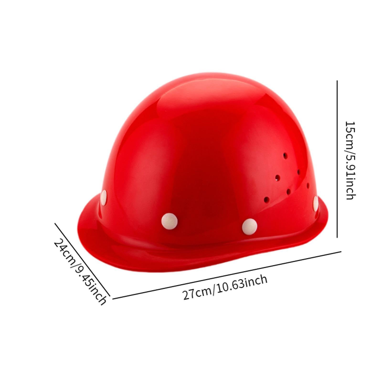 Generic Breathable Hard Hat with Cushioning for Job Sites, Red