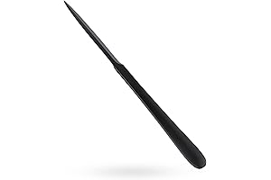 Minimalist Design 9" Black Metal Letter Knife with Envelope Opener