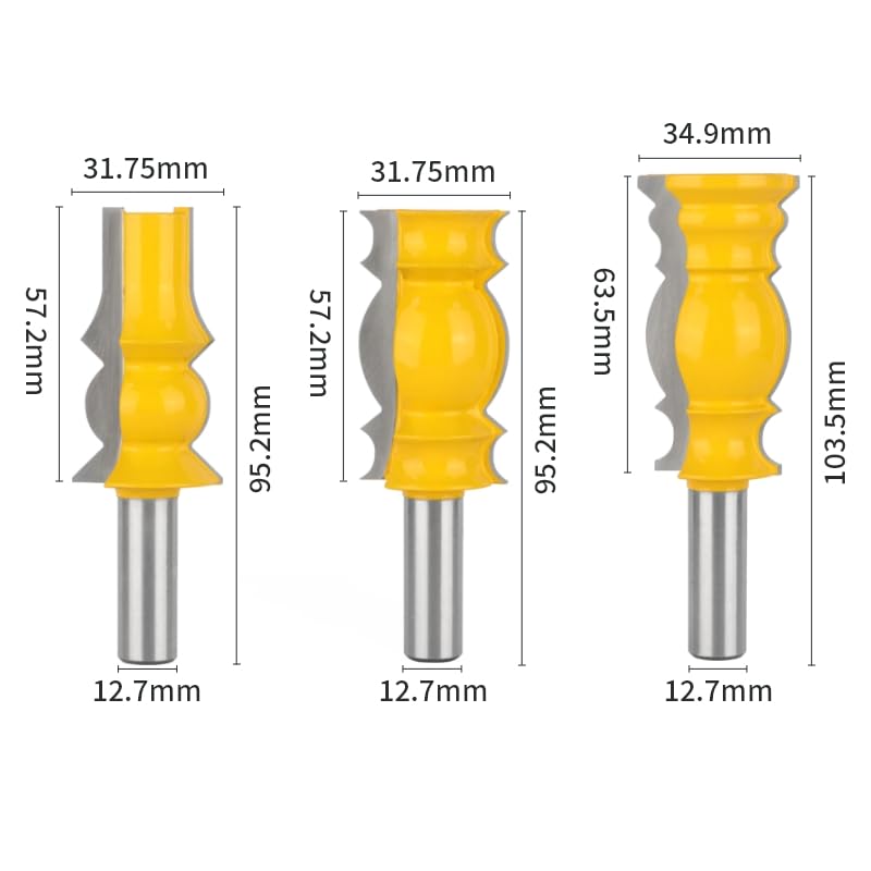 1-3 piezas de broca de moldura de corona, fresa for carpintería, fresa for madera, herramientas de corte de carburo(3pc33mm)
