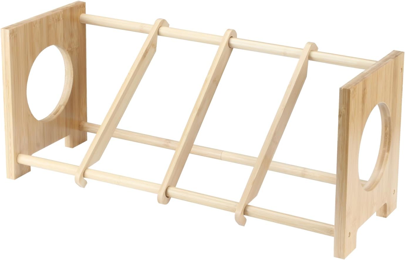 KVMORZE Disc Golf Storage Shelves Racks, Bamboo Rack