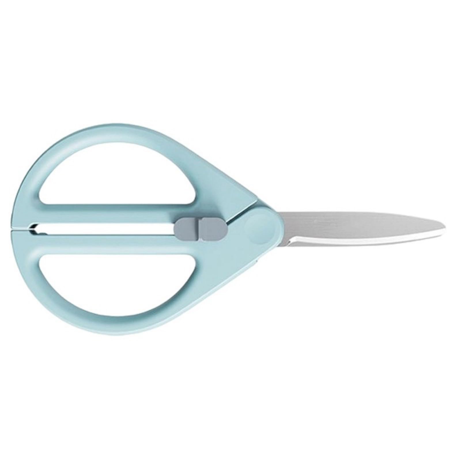 Hsioluted Blue Artist Grade Paper Cutting Art Scissors Foldable Trimming Scissors With Abs Handle And Space Saving Retractable Features Retractable Handle