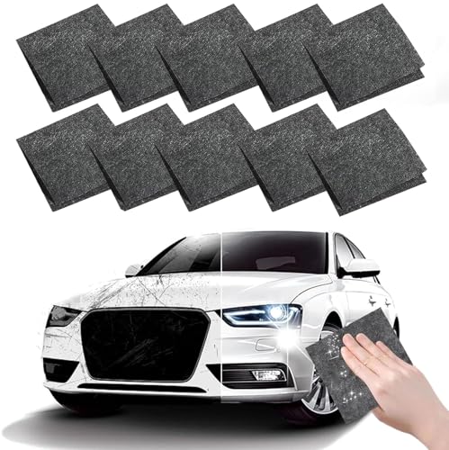 Nano Sparkle Cloth, 10 Paños Nano Magic Cloth, Nanosparkle Paño Quita Ralladuras, Paño Reparador Arañazos Coche,para Elimina Manchas y Repara Pequeños Rayones