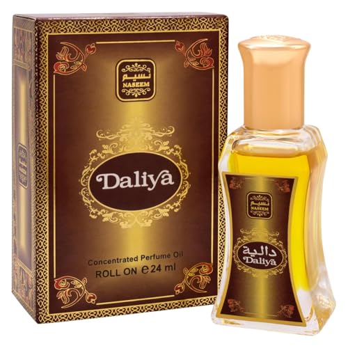 Image of NASEEM Daliya Roll On Perfume 24ml for Men & Women | Alcohol-Free & Hypoallergenic | Long-Lasting Scent with White Flowers, Spicy & Musk Amber | Arabian Perfume Oil for Sensitive Skin