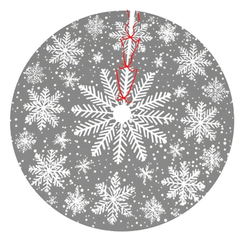Snowflakes Christmas Tree Skirt 36"
