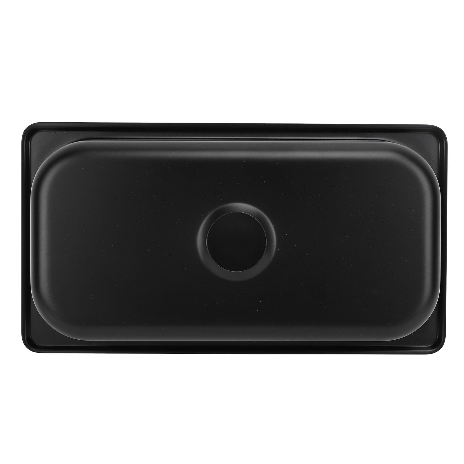 Lavello Compatto Inox, Vasca in Acciaio 304 da 12,8 x 6,93 x 2,56 Pollici con Lavabo Integrato e Scarico da 40 mm per Barca, Roulotte e Camper, Finitura Nera Verniciata