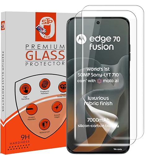 Image of STP FEEL 2 Pack Unbreakable Membrane Screen Protector Guard Compatible For Moto Edge 70 Fusion 5G / Edge 70 Fusion + 5G / Edge 70 Pro | Hydrogel Membrane Ultra Smooth Touch with Finger Print Support