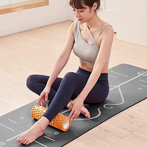 Image of Bodylastics 45cms Foam Roller for Pre & Post Workout Sessions, Deep Tissue Massage, Relief from Muscle Pain (45 cms, Orange)