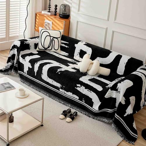 Manta de felpilla para sofás grandes de 3 plazas, funda antideslizante para sofá de 4 plazas, sillones y camas (180 x 150 cm)