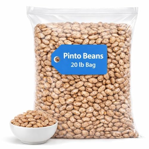Pinto Beans, Dry Bulk Beans, 20 lb Bag, Protein-Rich Pantry Staple