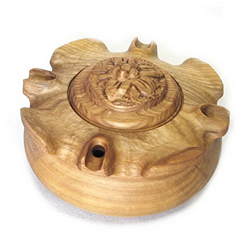Grolla d'amitié valdostana cadeau traditionnel en bois de frêne 4 becs