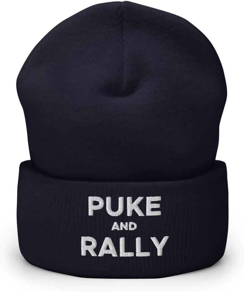Hogue WS LLC Puke and Rally Hat (Embroidered Cuffed Beanie) Funny Bachelor Party Hats
