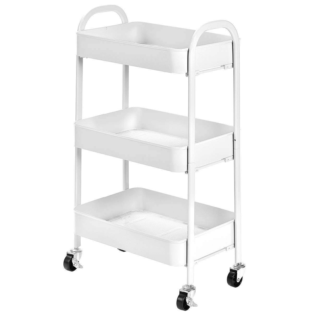 Buy YEAKOO 3Tier Kitchen Storage Trolleys, Utility Rolling Cart