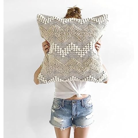 CASA BOHO Pillow Cover Decorative Throw Pillows Modern Boho Pillows Decorative Pillow Covers for Bed 20x20 Cover