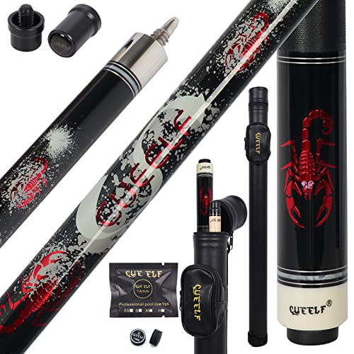 CUEELF Pool Cue Stick,Billiard Cue Sticks with Hard Case Low Deflection Shaft Professional Billiard...
