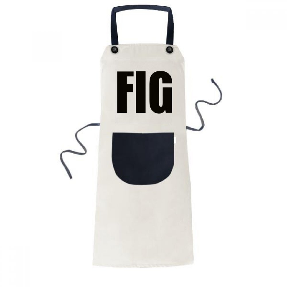 Tablier beige réglable motif fruits de figue avec poche cuisine 70x67cm