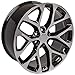 OE Wheels CV98B 24 Inch Rim Fits Silverado 1500 Snowflake Style 6x139.7 24x10 Gloss Black Machined - Hollander 5668 (1)