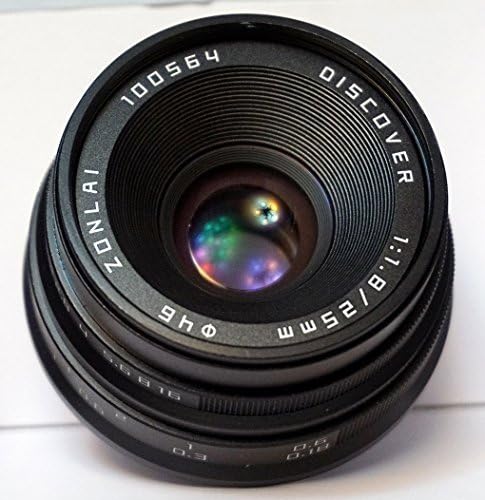 ZONLAI 25mm F1.8 Discover Manual Lens Black for Olympus Panasonic Micro 4/3 Camera