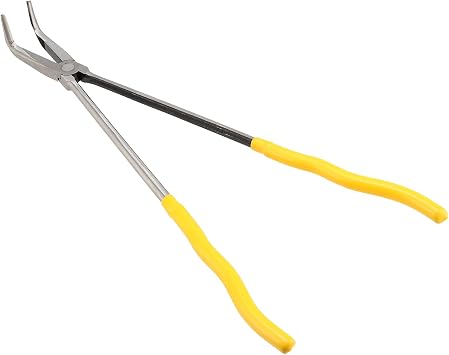 3 Pieces 16 Inch Long Needle Nose Pliers Set, Straight, 45, 90 Degree Long Reach Pliers Set with Comfortable Handle for Tight Space