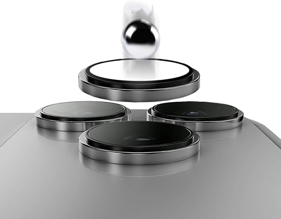 Coverzone iPhone 17 Pro Max ile uyumlu Kamera Lens Koruma Kolay Takabilen Görüş Açısını Bozmayan Yüksek çözünürlüklü Premium Advice Safir Kamera Lens Koruma (Gri, iPhone 17 Pro Max)