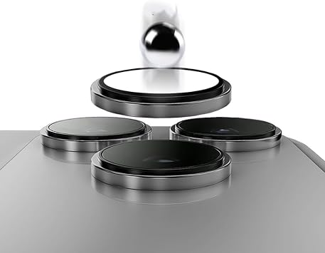 Coverzone iPhone 17 Pro Max ile uyumlu Kamera Lens Koruma Kolay Takabilen Görüş Açısını Bozmayan Yüksek çözünürlüklü Premium Advice Safir Kamera Lens Koruma (Gri, iPhone 17 Pro Max)