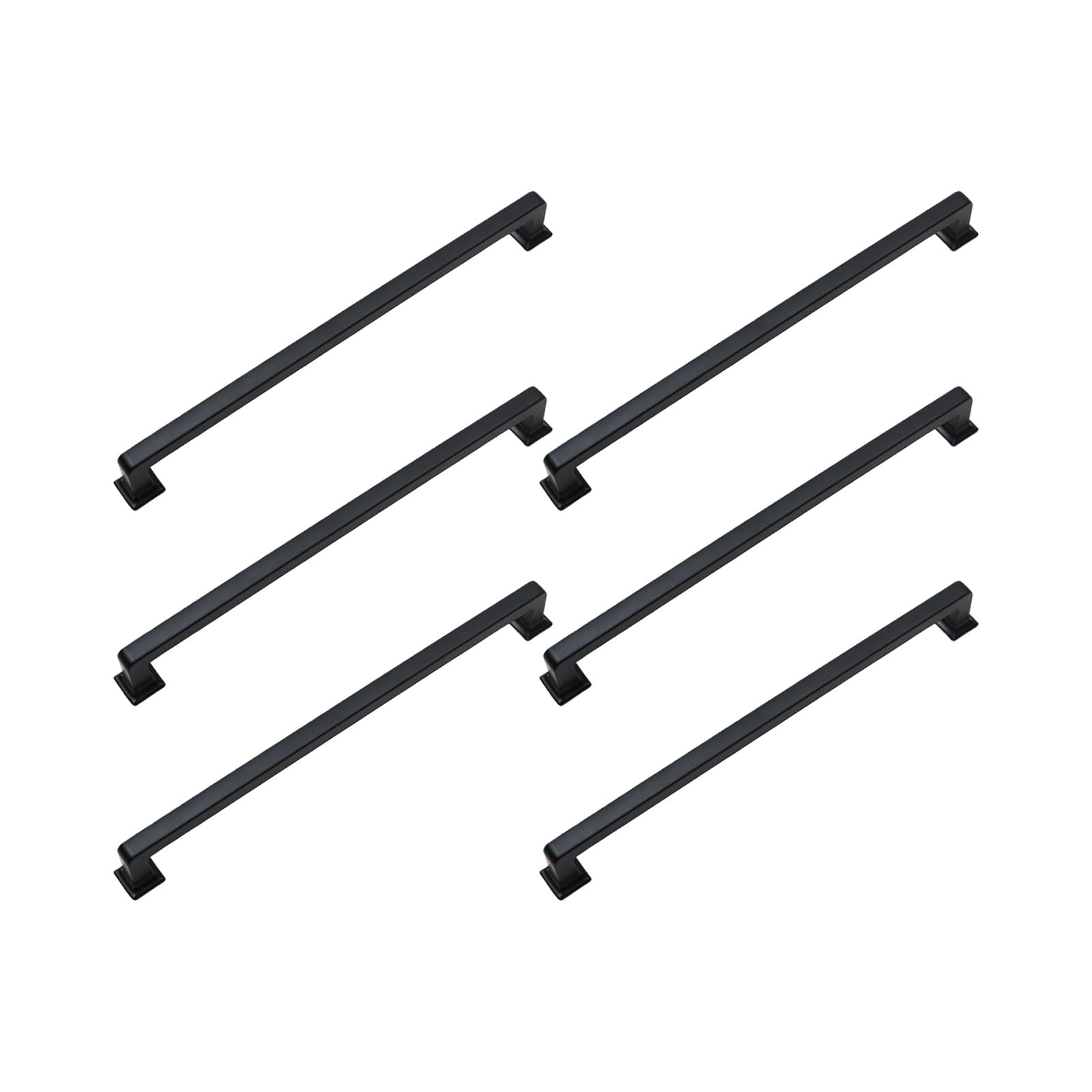 Elnwnnkc Black 224 Of 6 Elegant Cupboard Handles Featuring High Gloss Finish Resists Fading For Modern Home Decors Upgrades Pulls