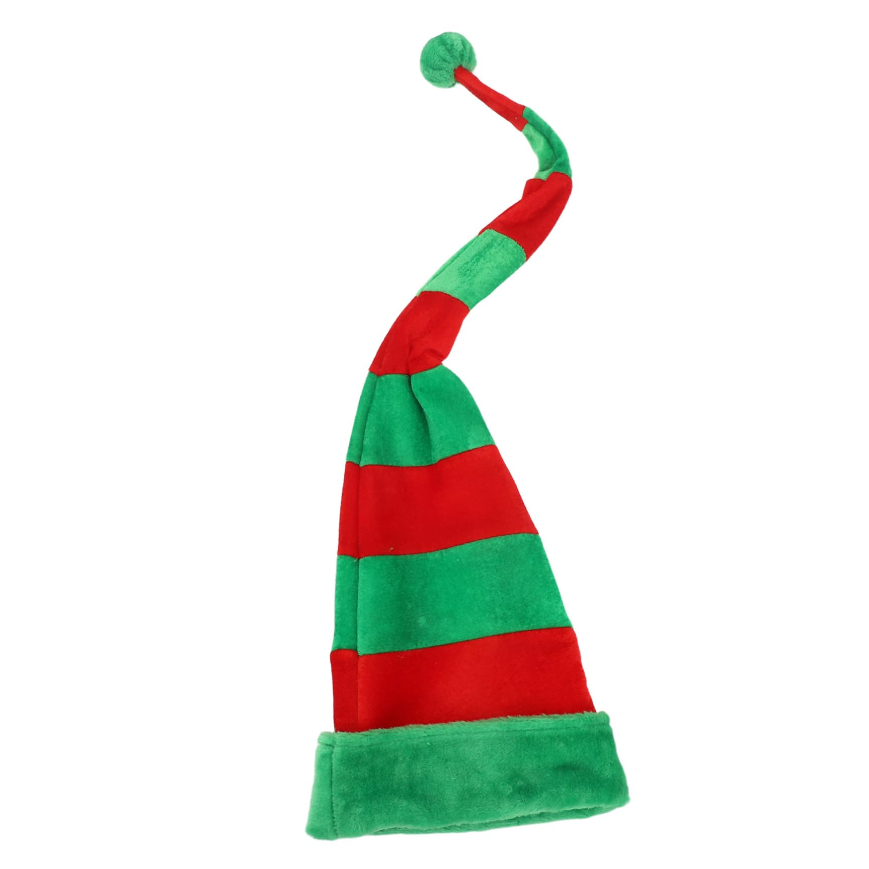 Genérico Sombrero Largo Navideño Verde para Fiesta de Navidad Material de Tela y Hierro, Accesorio Creativo y Divertido para Fotos en Fiestas Navideñas