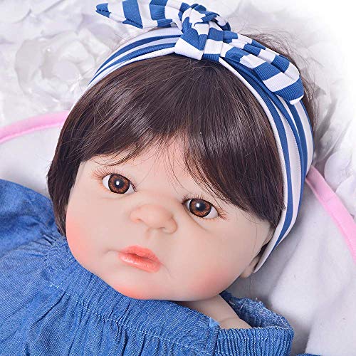 Bebê Reborn de Silicone - Boneca Bebê Reborn Menina Realista