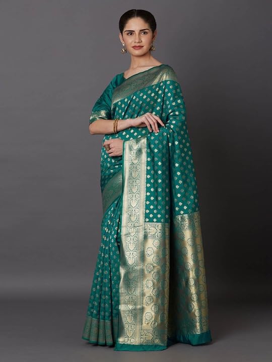 Leriya Fashion Women's Cotton Silk Saree (Lf-S2347_Green)