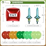 Pirese Pixel Birthday Decorations – Pixel Happy Birthday Banner with Balloons, Pre-Strung Retro Video Game Birthday Party Supplies Kit - Image 4