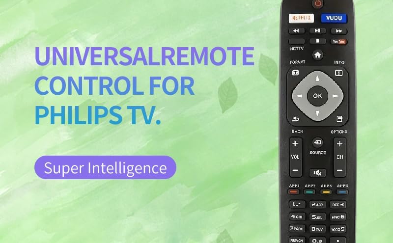 Miniatura 5 de Mando a distancia universal Philips TV NH500UP - Compatible con televisores inteligentes Philips LCD LED 4K UHD - Control fácil y cómodo
