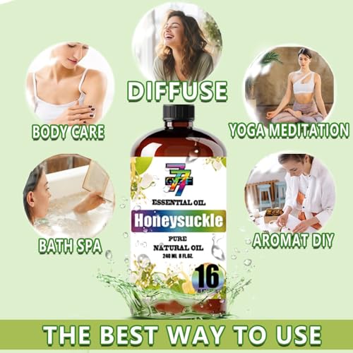 Image of Honeysuckle Essential Oil for Diffuser Massage Honysuckle Oil 16 oz