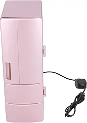 Mini Geladeira Portátil - Com Cabo USB de 1,2 m e Almofada de Silicone, Geladeira Compacta para Casa, Quarto, Escritório, Carro