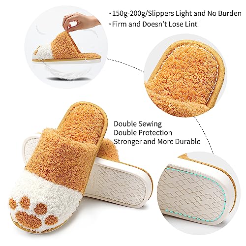 SINNO Cute Animal Slippers for Women, Winter Warm Memory Foam House Slippers, Soft Cozy Booties Non-Slip Slip-on Shoes for Girls Indoor Outdoor Shoes,Creative Gifts for Women Girls Girlfriend4