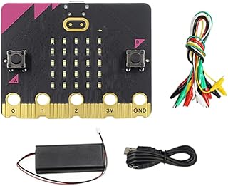 Haslbeck BBC Micro: Bit V2.2 Set Built-in Speaker Mic Touch DIY Programmable Learning Development Board + Crocodile Clips Test Cable