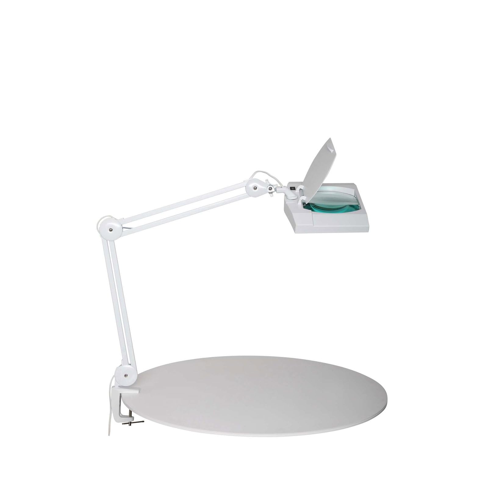 MAUL Lampe loupe LED MAULvitrum blanche à pince pour précision