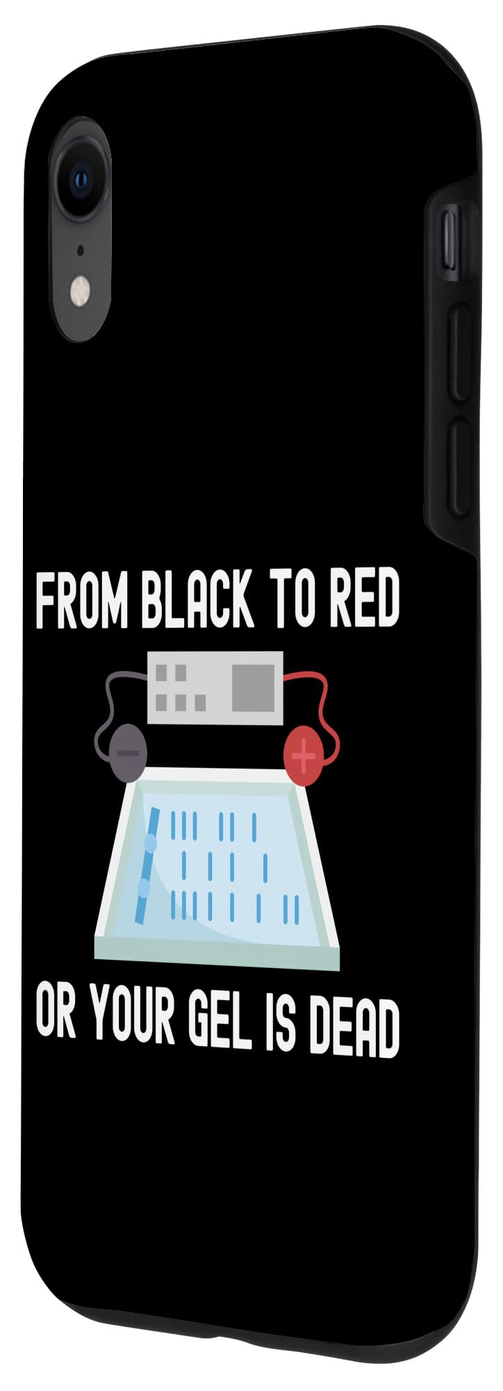 iPhone XR From Black To Red Or Your Gel Is Dead - Funny PCR, DNA, RNA Case - Image 2