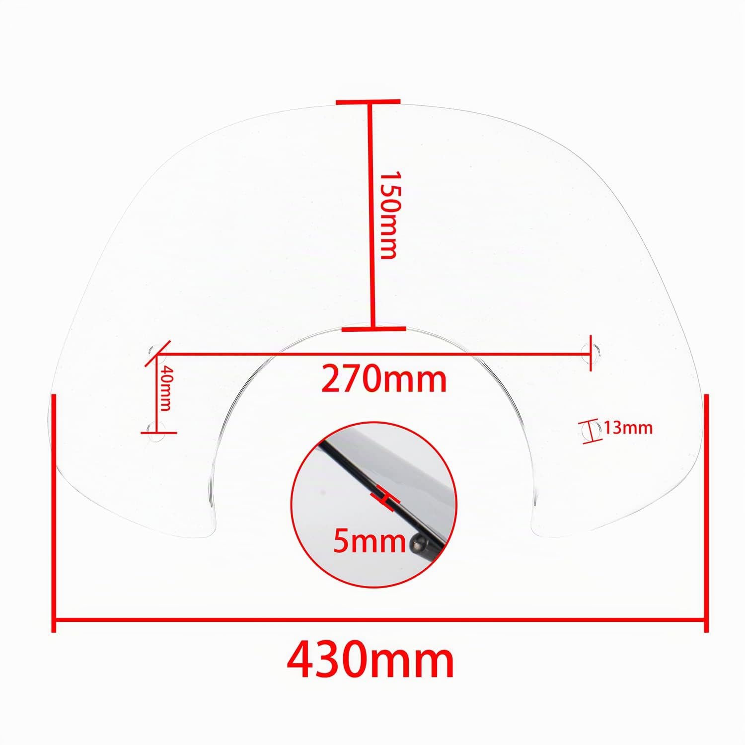 Scooter Pare-Brise Pare-Brise Flyscreen Flux d'air Pare-Vent Déflecteurs Visière pour GTS125 GTS 125 GTS250 GTS 250 GTS300 GTS 300 Toute l'Année Sport Vélos Pare-Vent Pièces (Fumée)