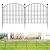Animal Barrier Fence 10 Pack - 24 in (H) x 20 ft (L) No Dig Dog Garden Decorative Fence Rustproof Metal Wire Panel Border, Rustproof Metal Wire Section Edging Fencing Panel