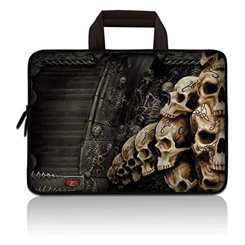 11 11.6 12 12.1 12.5 inch Laptop Carrying Bag Chromebook Case Notebook Ultrabook Bag Tablet Cover Neoprene Sleeve Compatible with Apple MacBook Air Samsung Google Acer HP DELL Lenovo Asus (Skull) Cover