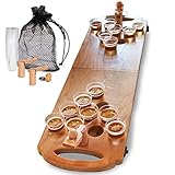 SHARPER IMAGE Mini Beer Pong Tabletop Set with Table, Cups, Balls & Carrying Case
