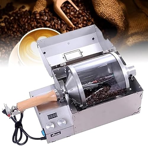 ZMJGLL Electric Drum Coffee Roaster Machine.Automatic Bean Roasting for Restaurants and Home Brewing,with a Recommended Capacity Of 300g,for Optimal Results