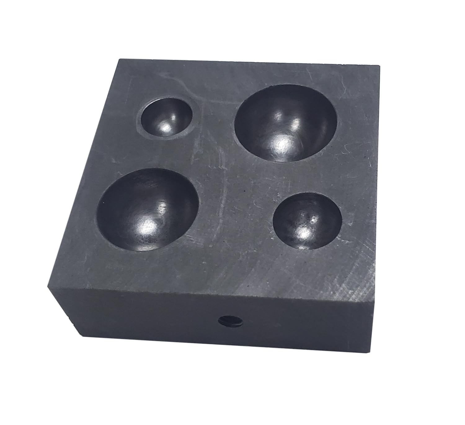 OTOOLWORLD 4 in 1 Graphite Glassblowing Casting Hemispherical Mold Casting Ingot Mold Graphite Mold Lamp Working Graphite Mold, black, DG-9kong - Image 3