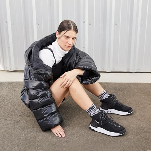 NIKE Women's Sneaker, Black White Black, 7 | Image 6