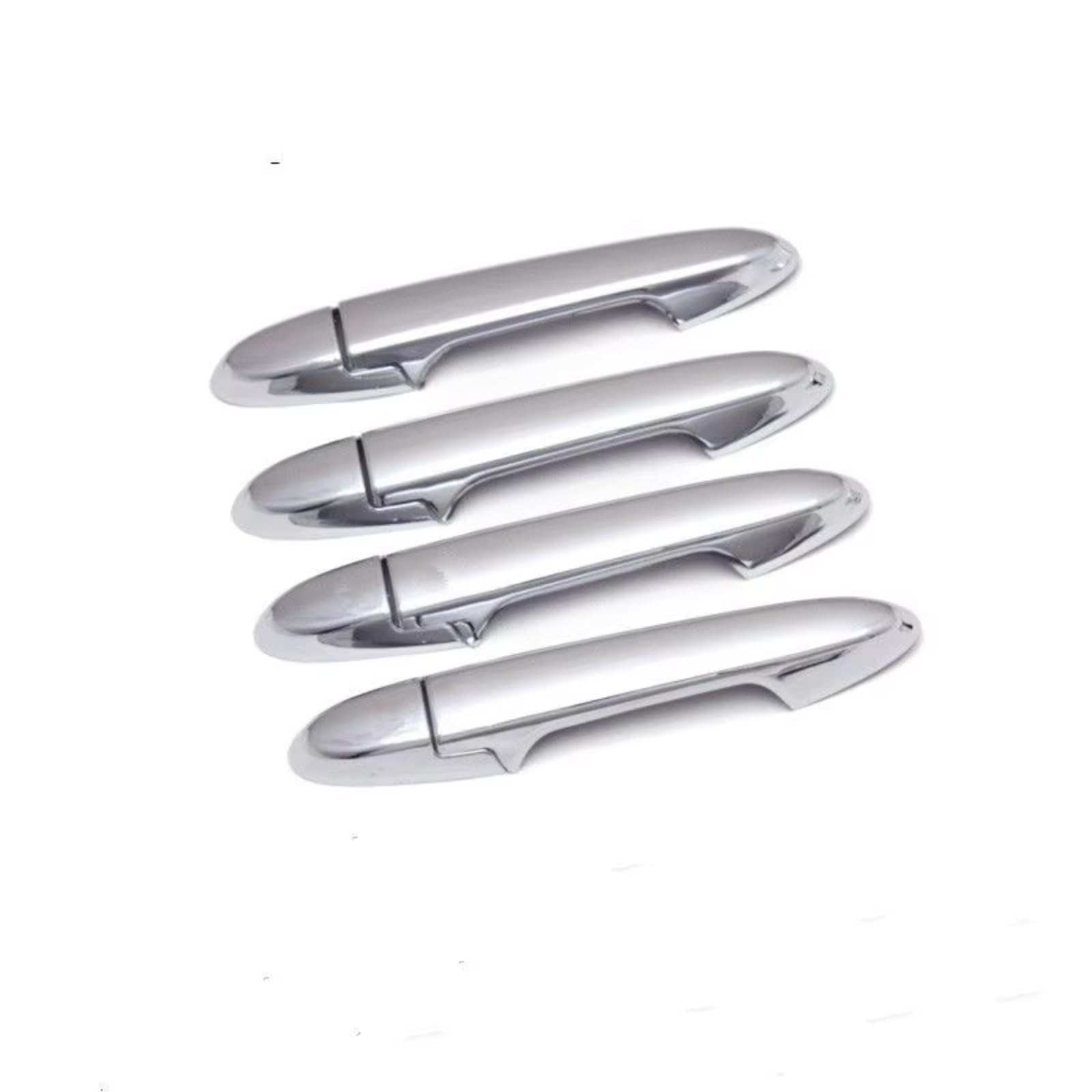 IUKMR for Fit for Jazz 2014-2020 Accessories Carbon Fiber Chrome Car Side Door Handle Cover Sticker Car Outer Door Handle(Silver 0 Buttons)