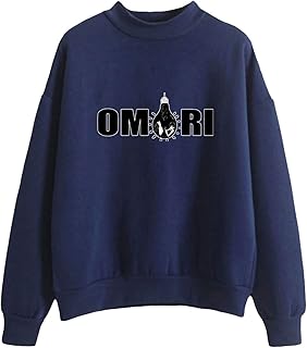 Omori Game Sweatshirt Unisex - Omori Merch Crew Neck Sweatshirt for Men/Women Pullover Half Turtleneck Long Sleeve Clothing - Omori Cosplay Jumpers Teens Girl